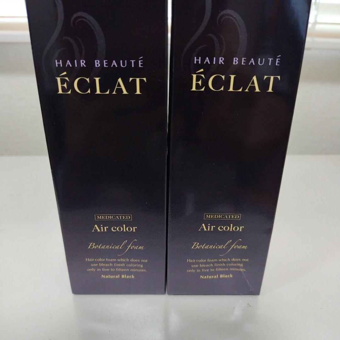 ヘアボーテエクラ エアカラー ボタニカルフォームナチュラルブラック 2個セット