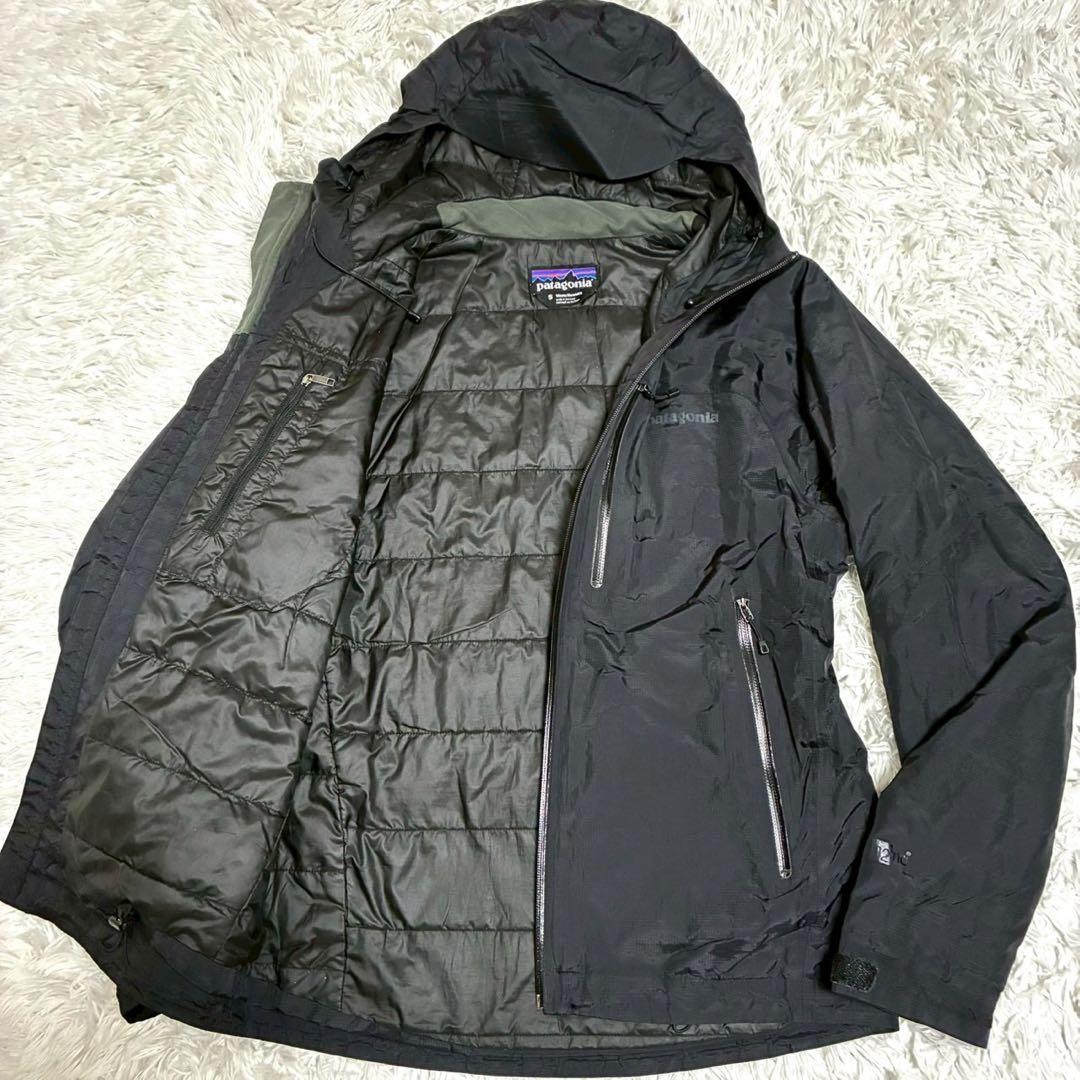 美品⭐️patagonia トレントシェルジャケット h2no プリマロフト　黒