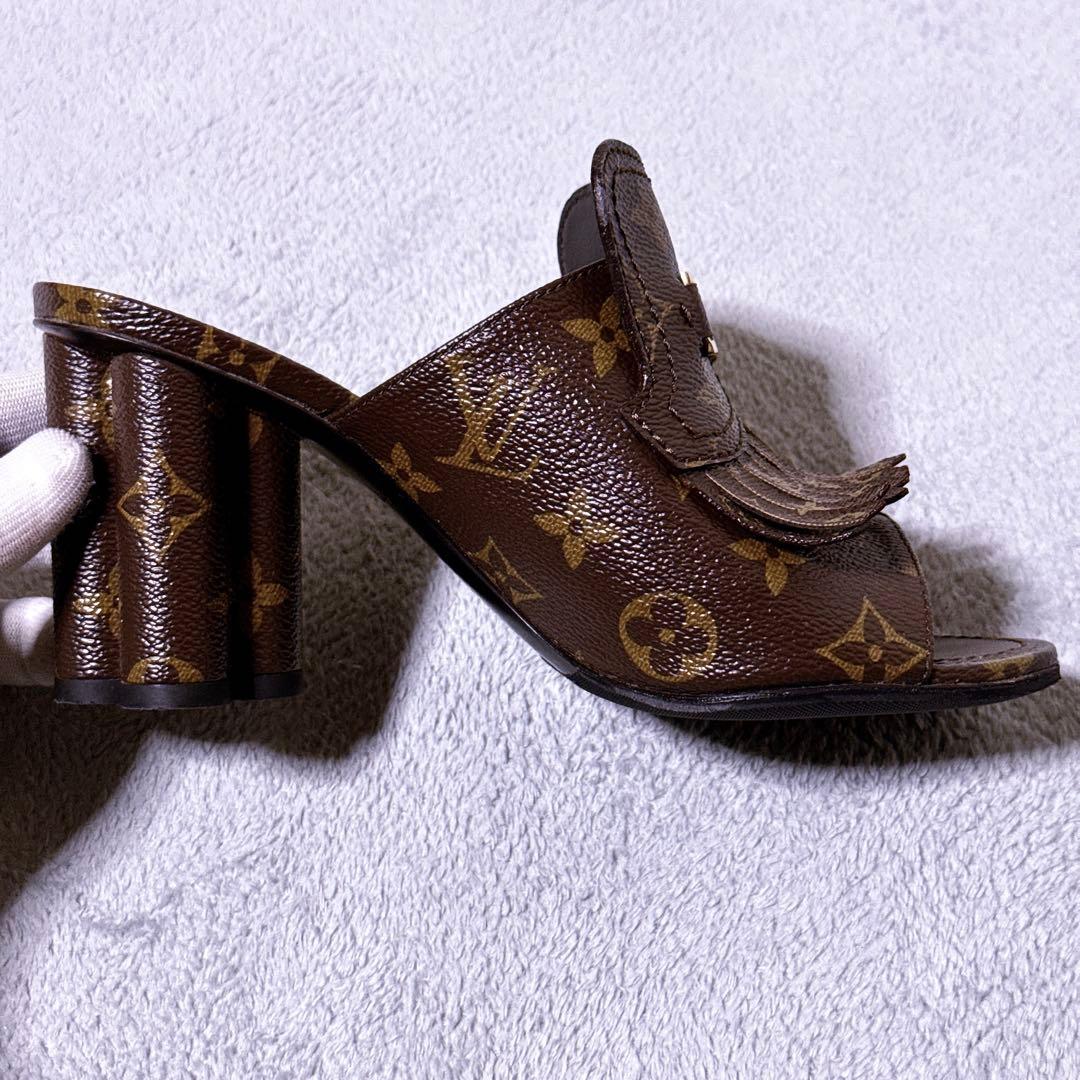 箱付き【未使用級】ルイヴィトン インディアナラインミュール モノグラム LV金具