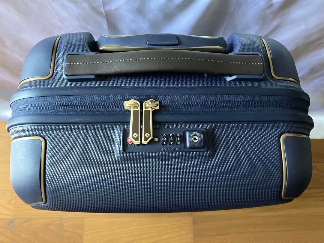 か*ん様 Samsonite ゴールド×ネイビー 高級キャリーケース 機内持ち込