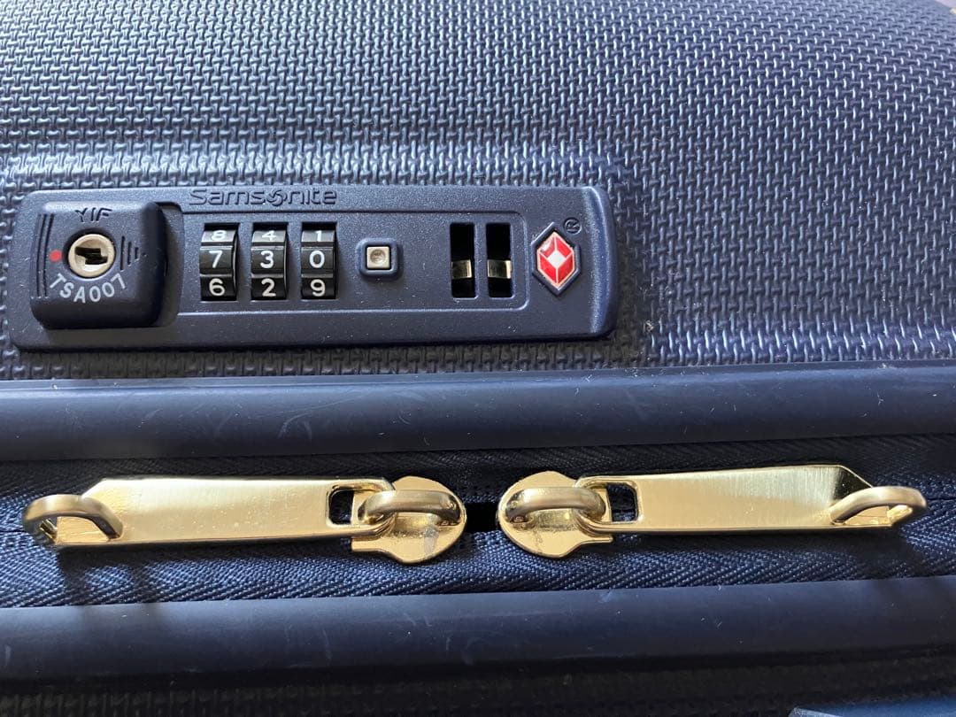 か*ん様 Samsonite ゴールド×ネイビー 高級キャリーケース 機内持ち込