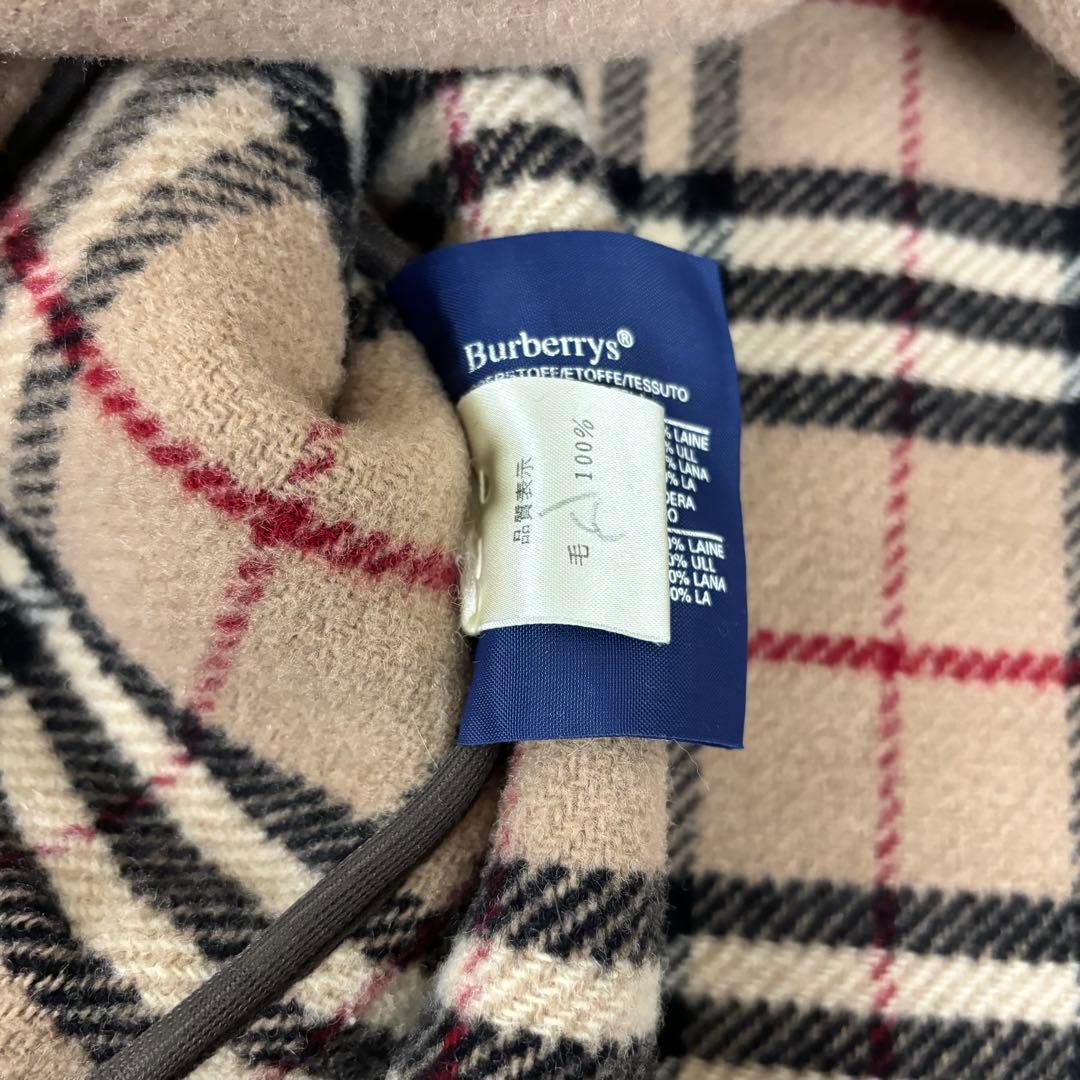 Burberryバーバリー　ノバチェック　高級ラナウールダッフルコート（E1