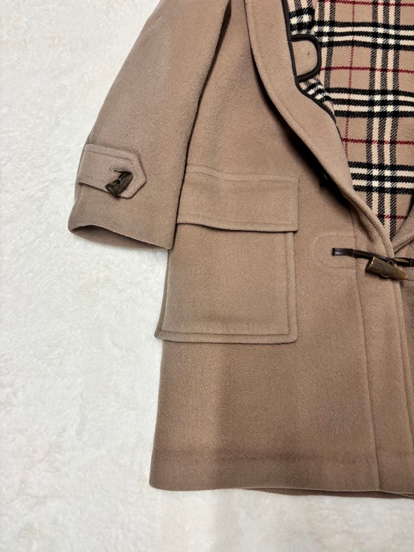 Burberryバーバリー　ノバチェック　高級ラナウールダッフルコート（E1