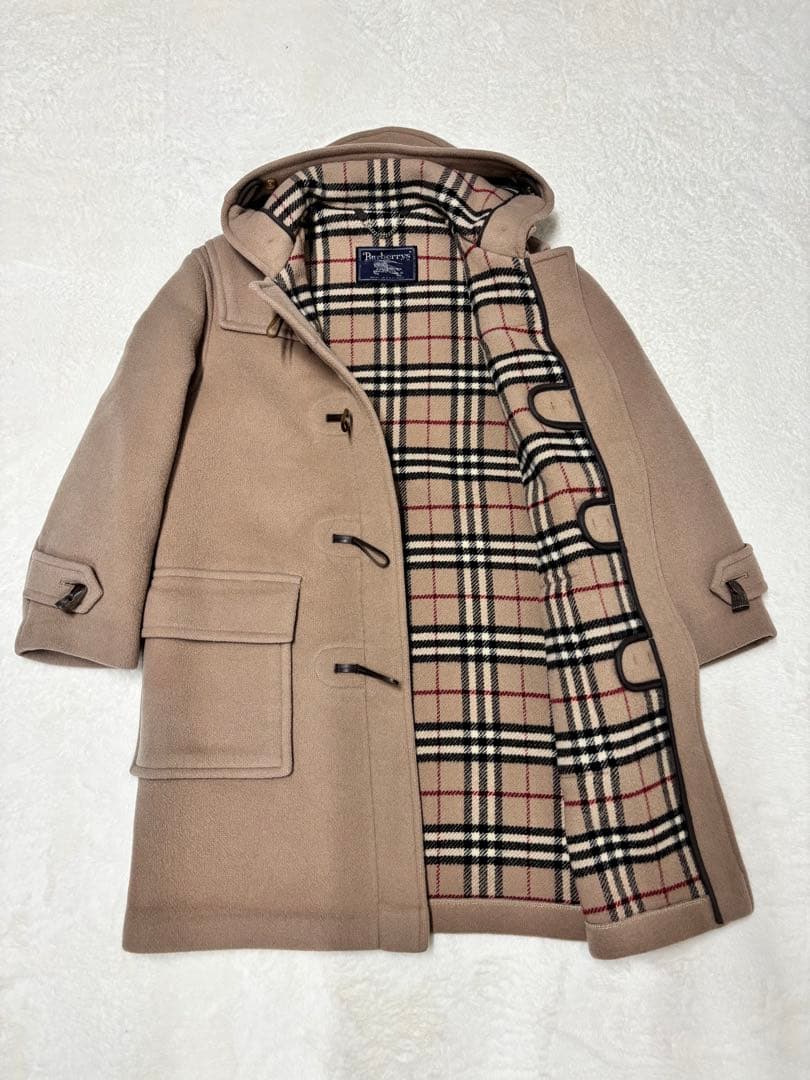 Burberryバーバリー　ノバチェック　高級ラナウールダッフルコート（E1