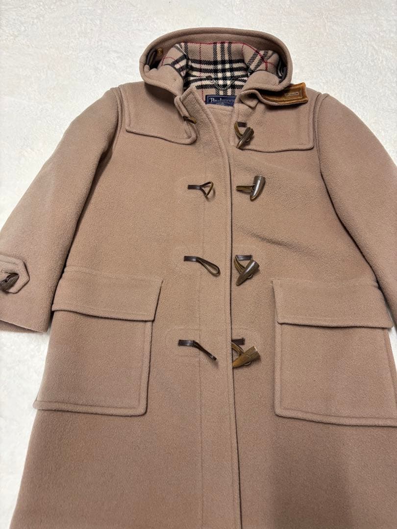 Burberryバーバリー　ノバチェック　高級ラナウールダッフルコート（E1