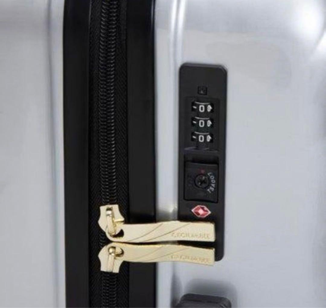 セシルマクビーCECIL McBEE Sサイズ キルト風キャリーケース シルバー