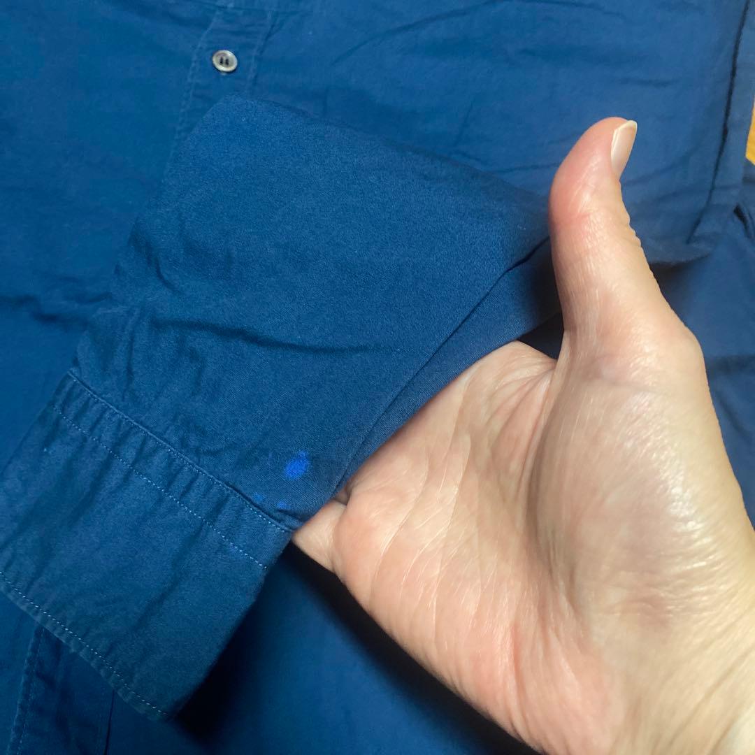 10AW コムデギャルソンオムプリュス フード 長袖 シャツ XS ネイビー