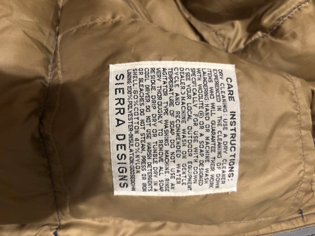 SIERRA DESIGNS ネイビー フード付き ダウンジャケット