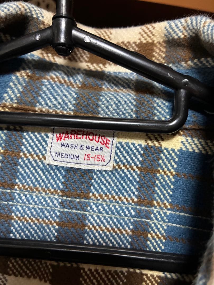 WAREHOUSE ネルシャツ M(15-15 1/2) 2枚セット