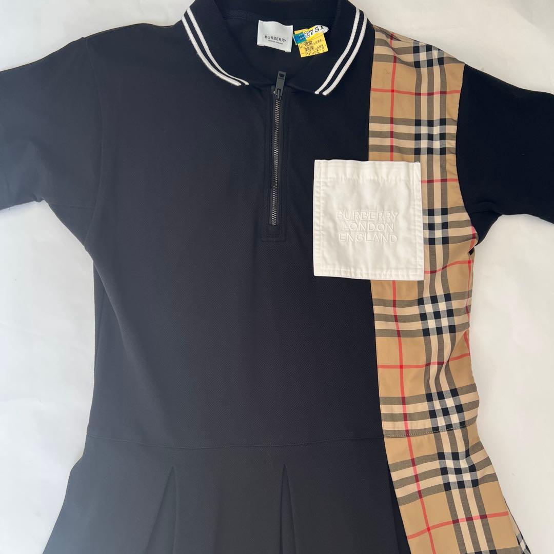 Burberry チェック柄ポロワンピース 半袖 160