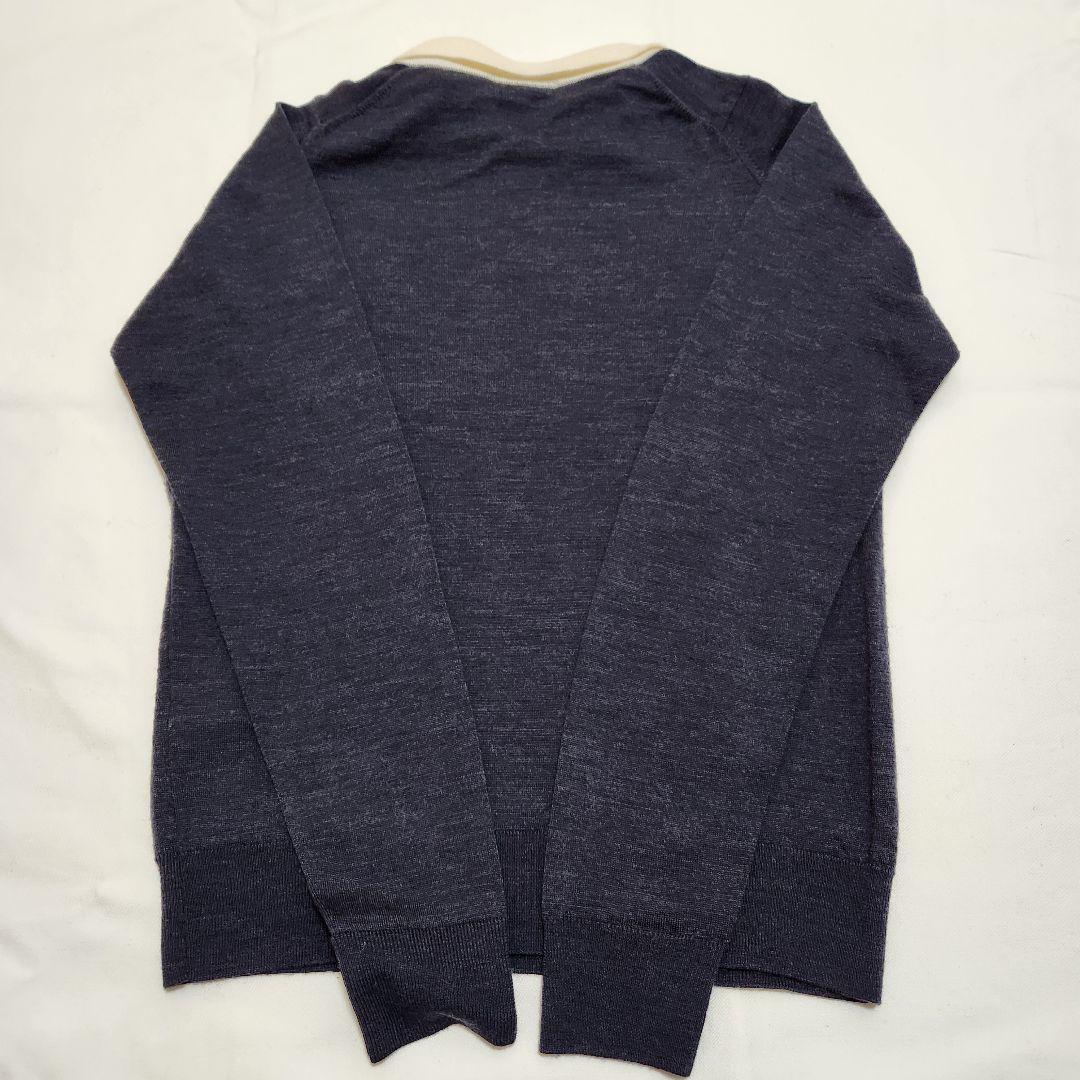 ジョンスメドレー　バイカラークレリックニットポロ