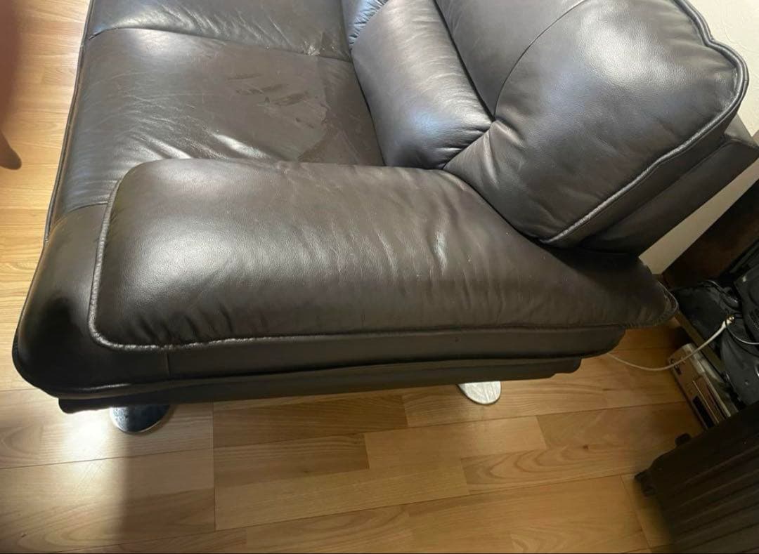 専用　【実使用1年程度】ニトリ 3人掛けソファ (ロゾ KD BE ブラック)