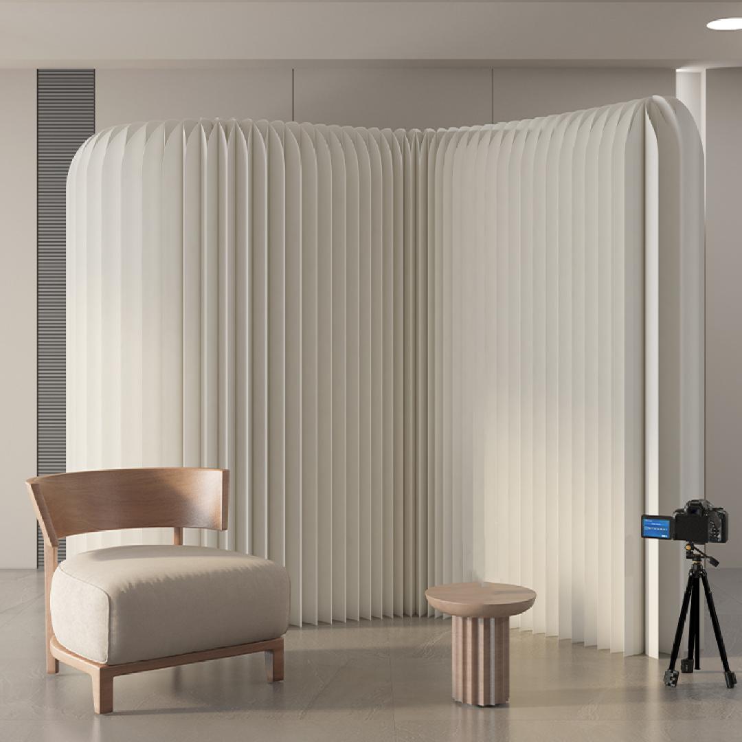 パーテーション間仕切り折り畳み式高さ1.8ｍ長さ4-5ｍ組立不要ついたて目隠し