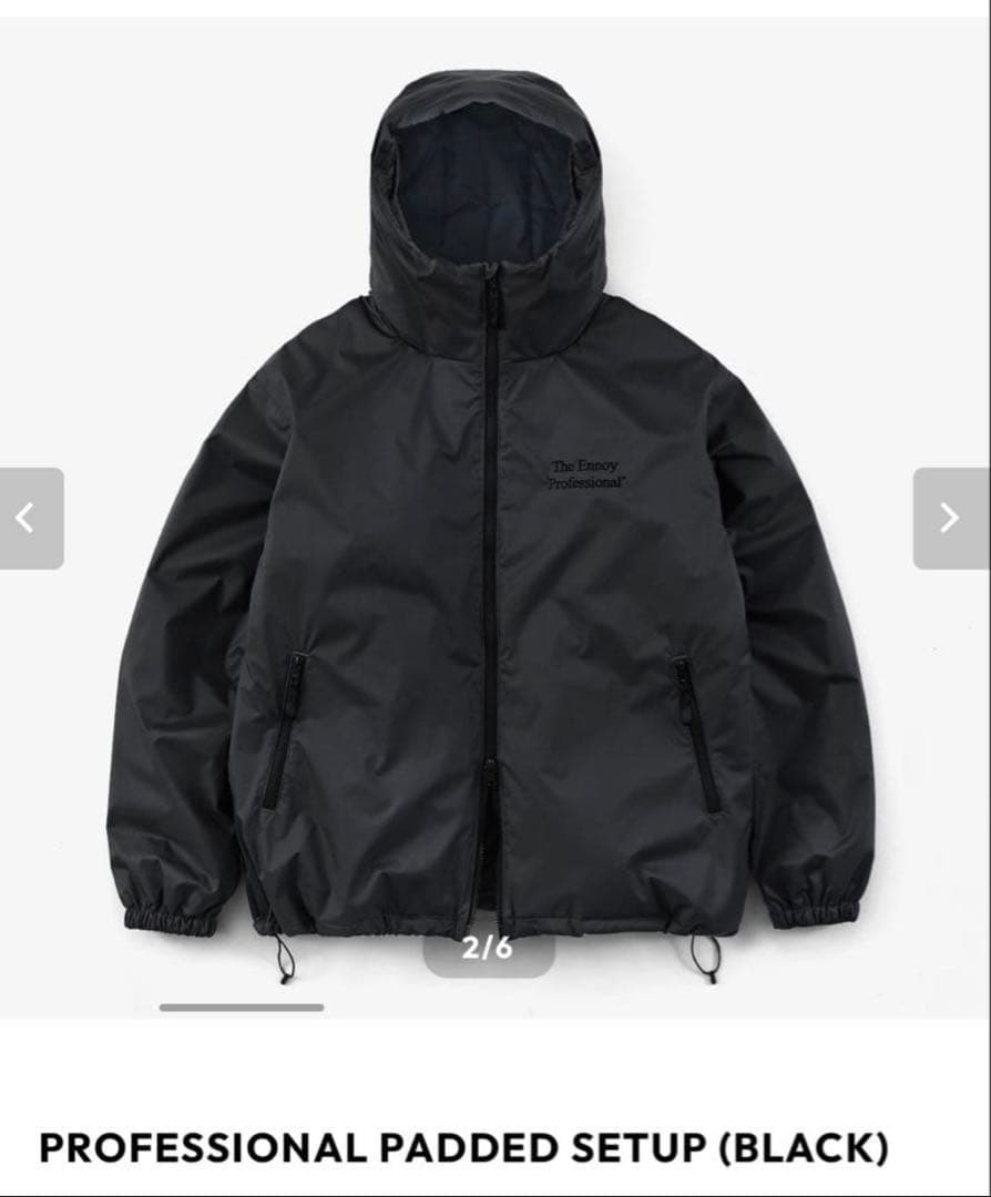 ジャケット・アウター ENNOY PROFESSIONAL PADDED SETUP BLACK