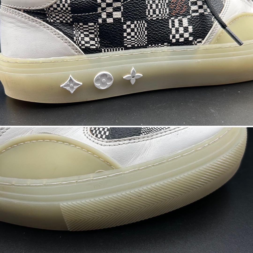 【美品】ルイヴィトン LVリオ・ライン スニーカー ダミエ メンズ 黒 26.5