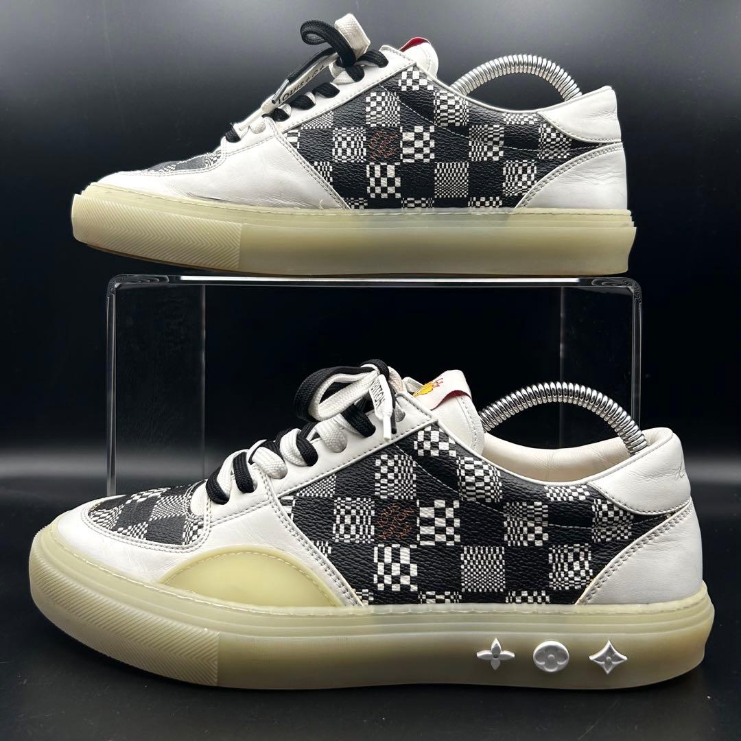 【美品】ルイヴィトン LVリオ・ライン スニーカー ダミエ メンズ 黒 26.5