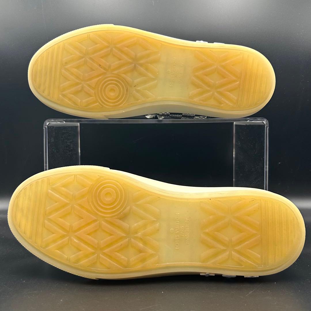 【美品】ルイヴィトン LVリオ・ライン スニーカー ダミエ メンズ 黒 26.5