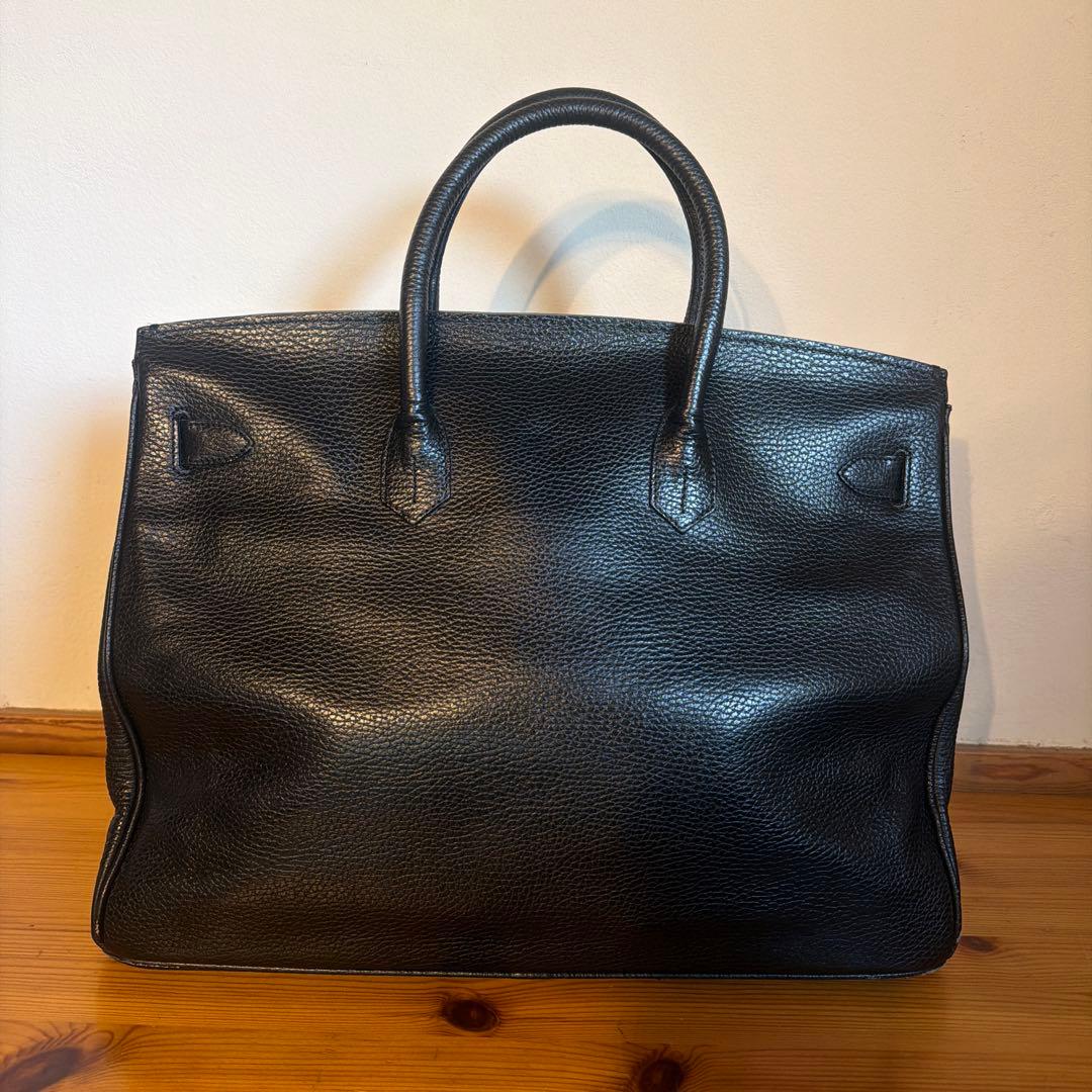 美品HIGH CLASSブラックレザートートバッグ