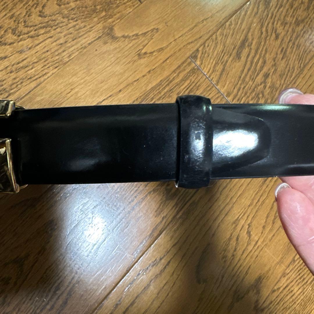 GUCCI ブラックベルト Gロゴバックル