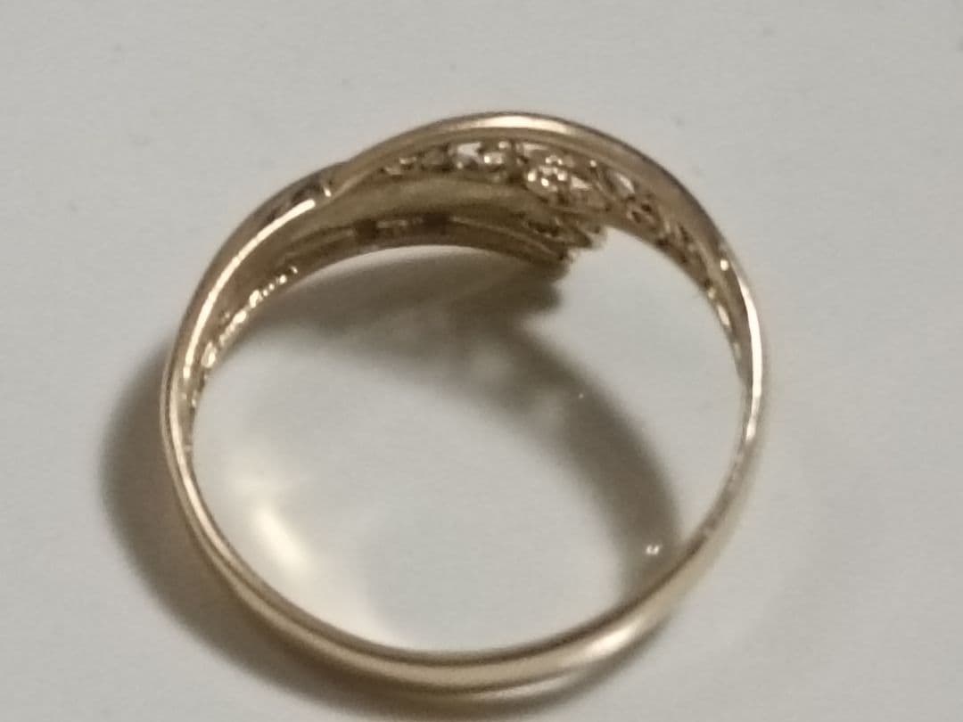 K18 唐草 透かし デザインリング 約2.2g 指輪 ゴールド 18金