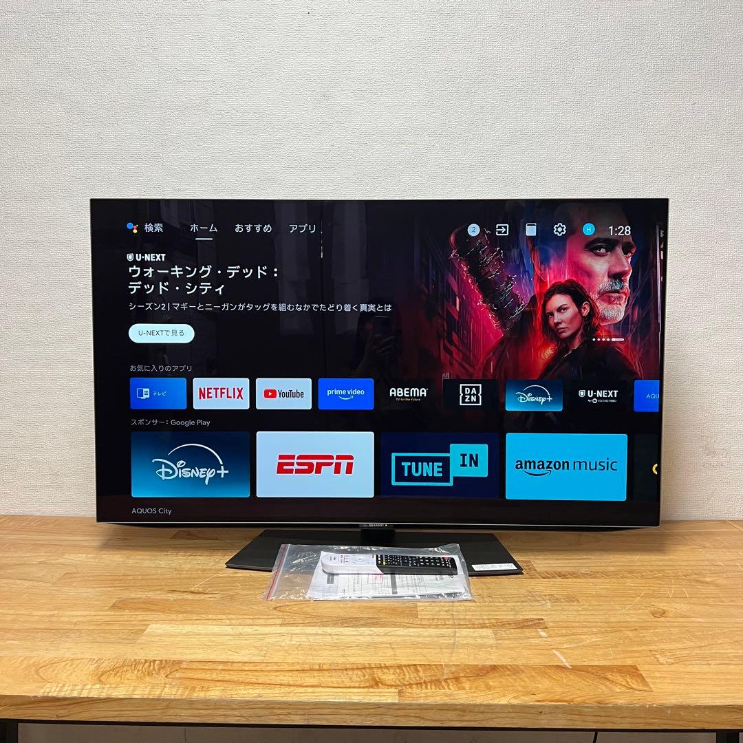 シャープ 48V型 4K有機ELテレビ AQUOS 4T-C48CQ1 アプリ○
