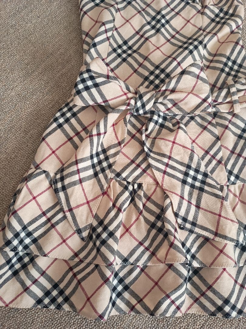 希少品★バーバリー★ ワンピース ウール ノバチェック リボン ベルト