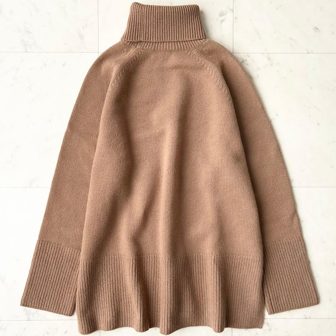 極美品 セオリー カシミヤ100% タートルネックニット ブラウン キャメル