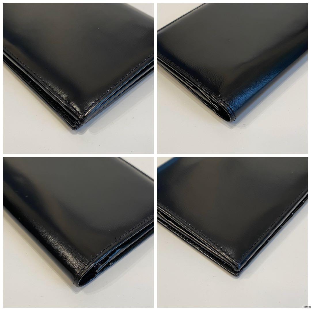 美品　カルティエ　cartier　長財布　レザーウォレット　パシャ　金ロゴ　黒