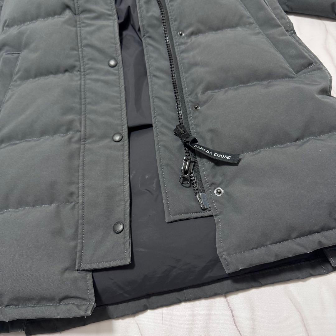 カナダグースシェルバーンパーカー ダウンコート コヨーテファー グレー Sサイズ