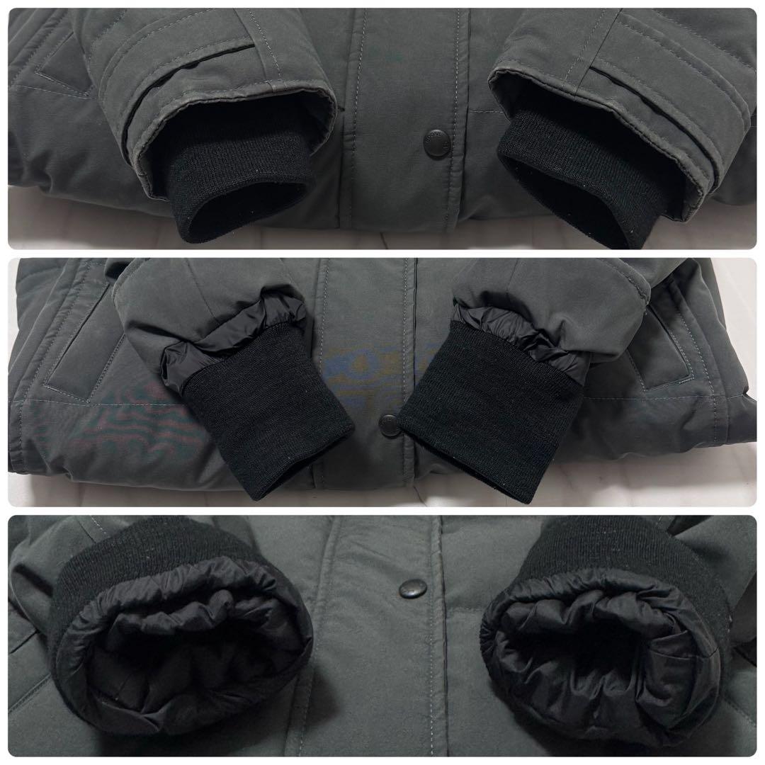 カナダグースシェルバーンパーカー ダウンコート コヨーテファー グレー Sサイズ