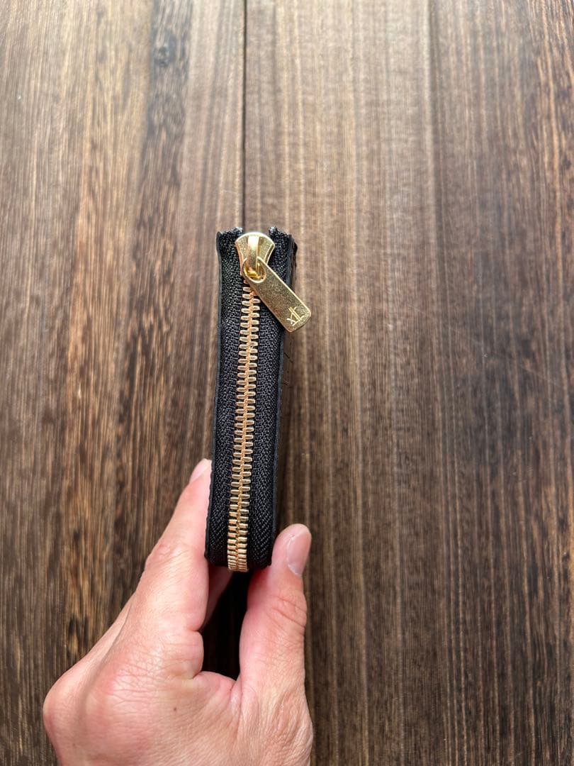 クロコダイル　ポロサス　ブラック　上位グレード　コンパクトウォレットハンドメイド