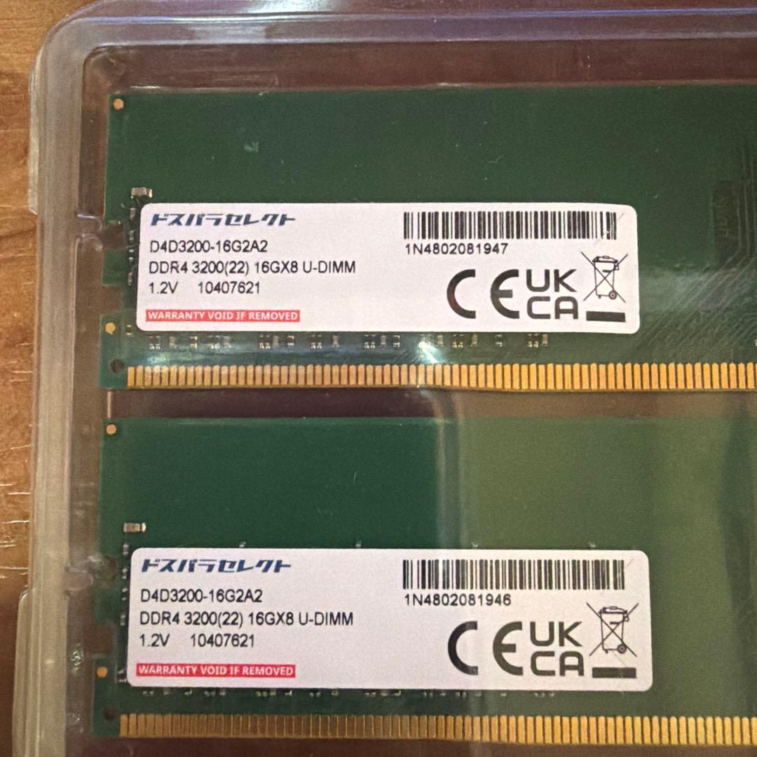 ドスパラセレクト 16GB×2