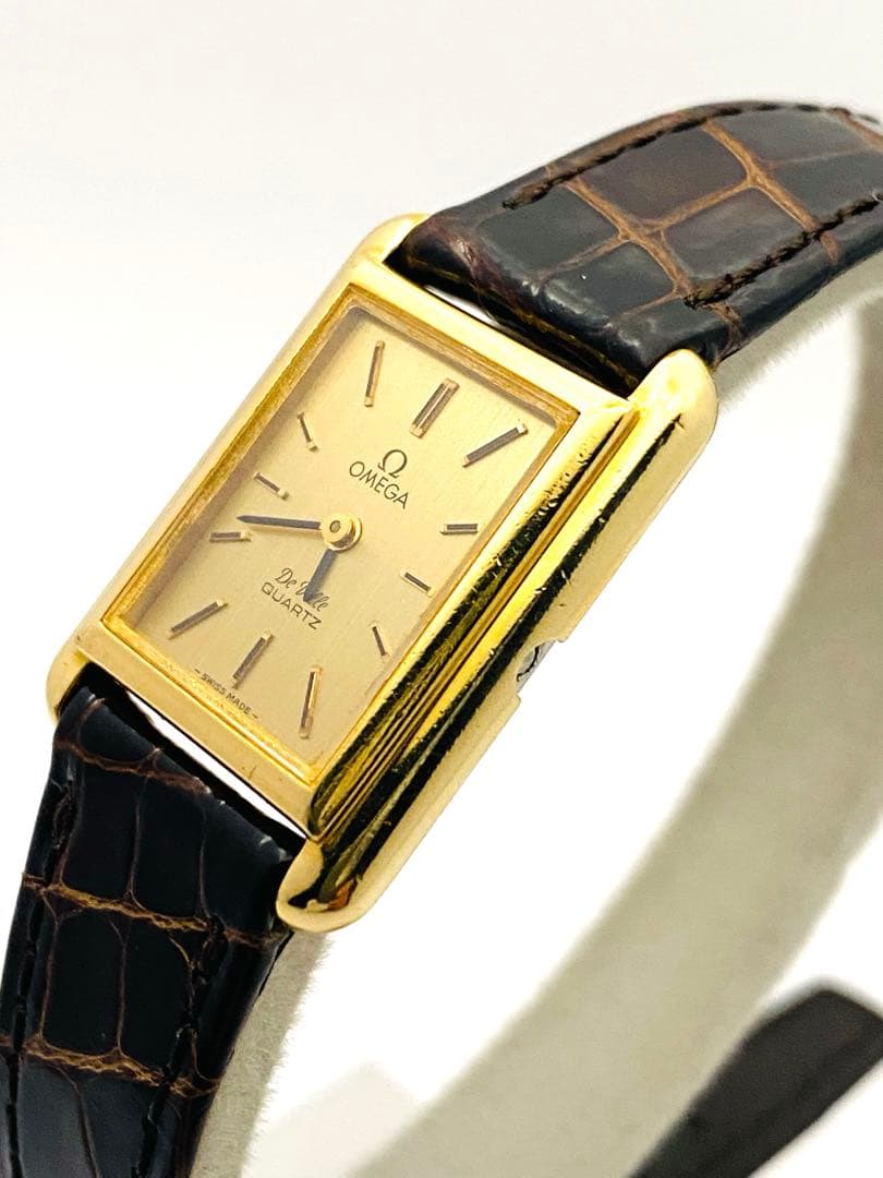 美品　稼働 オメガ デビル レディース腕時計 1350 プッシュ式リューズ