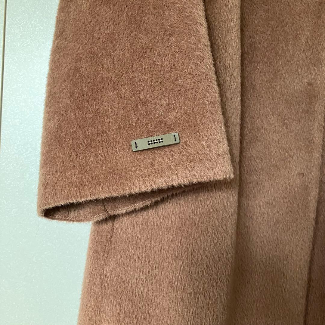 【美品⭐️PESERICO】イタリア製モカカラーシャギーチェスターコート　40