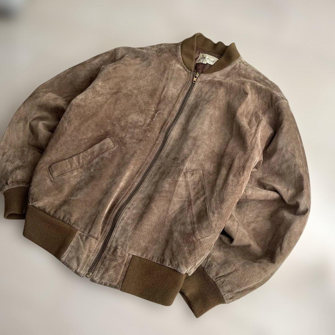 90s スウェード ジャケット MA-1 MELROSE vintage 短丈