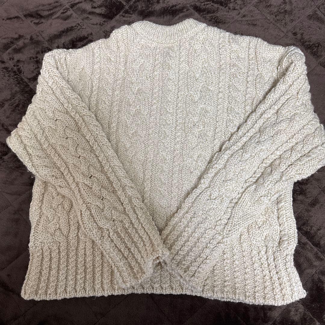 ✨値下げ✨ amiparis アミパリス ホワイト ケーブルニット セーター