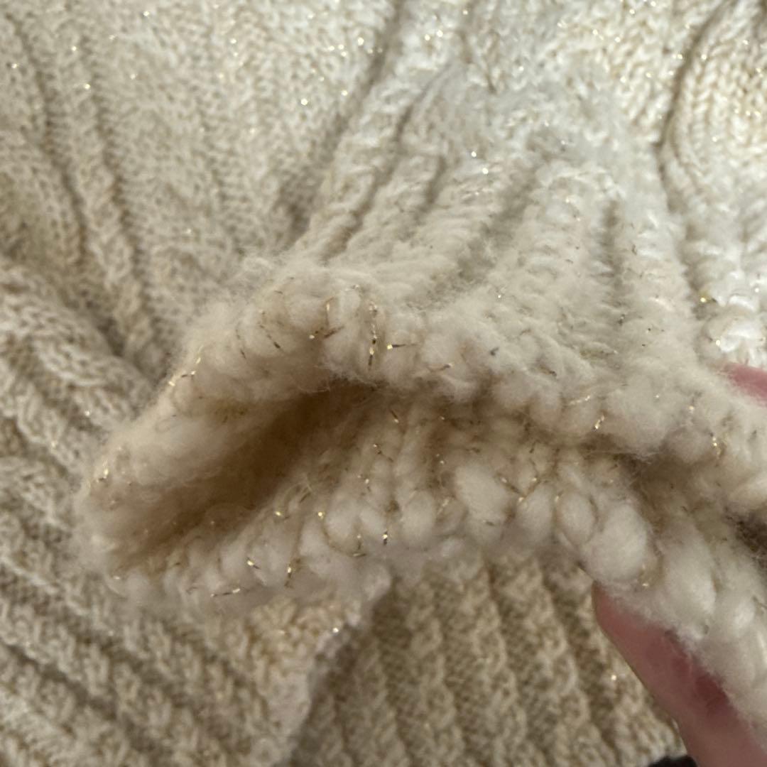 ✨値下げ✨ amiparis アミパリス ホワイト ケーブルニット セーター