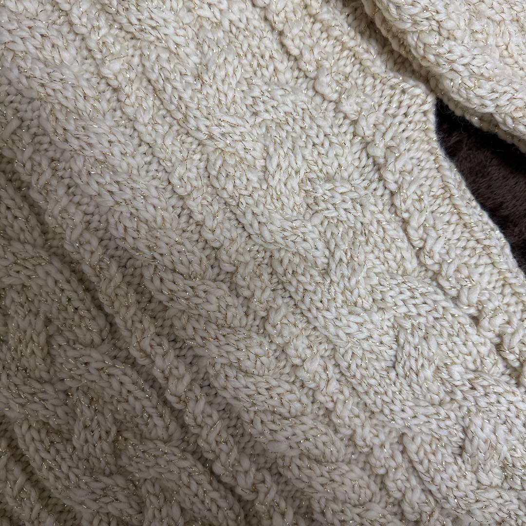 ✨値下げ✨ amiparis アミパリス ホワイト ケーブルニット セーター