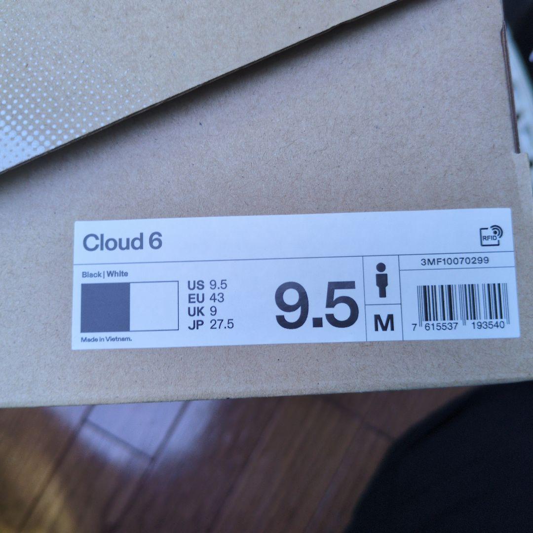 on Cloud6 スニーカー ブラック JP27.5 US9.5