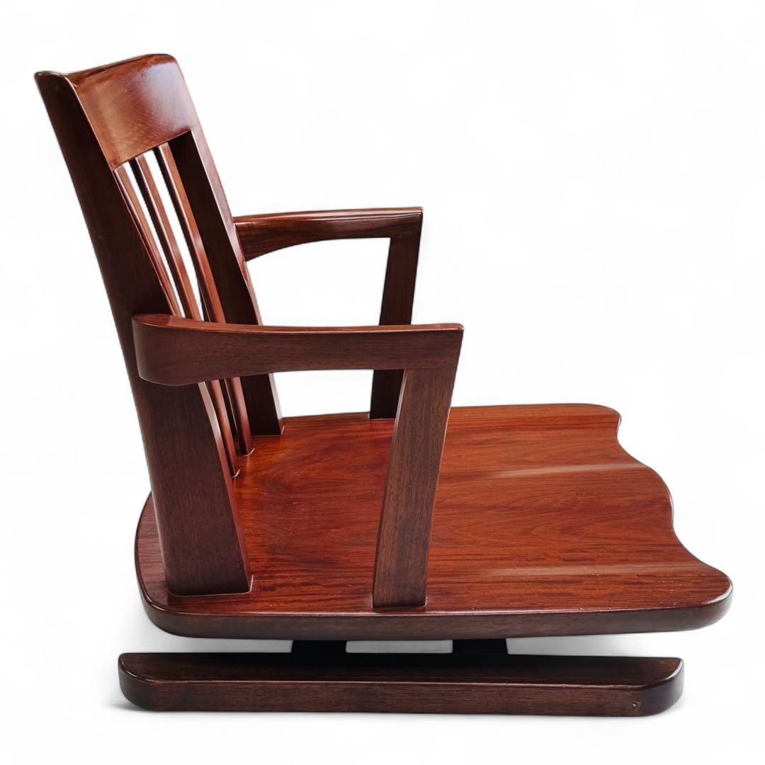 【良品】 大塚家具 ローチェア 回転式 座椅子 和風 モダン 天然木 1