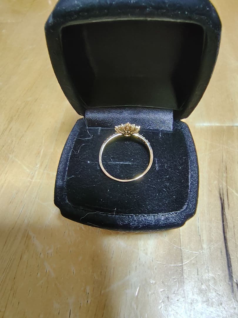 k18 YG ダイヤモンドフラワーリング