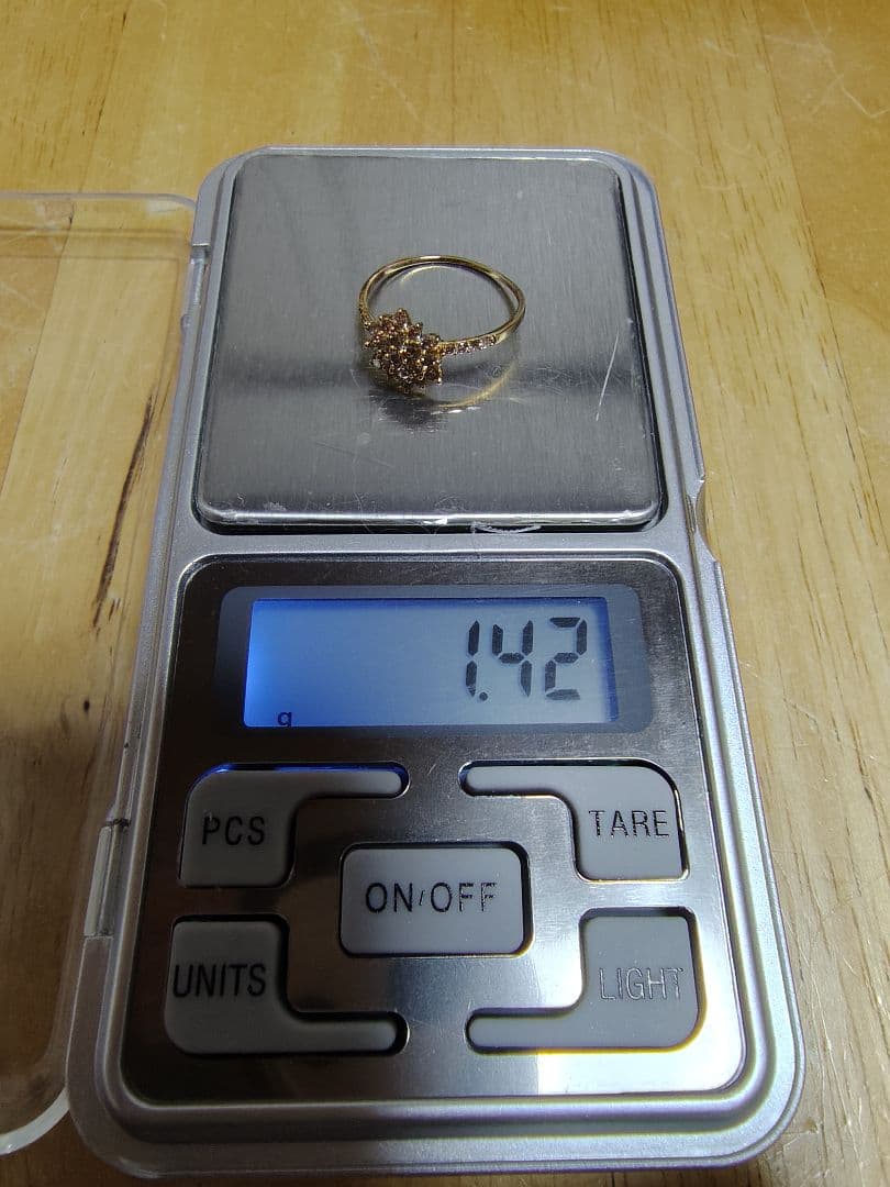 k18 YG ダイヤモンドフラワーリング