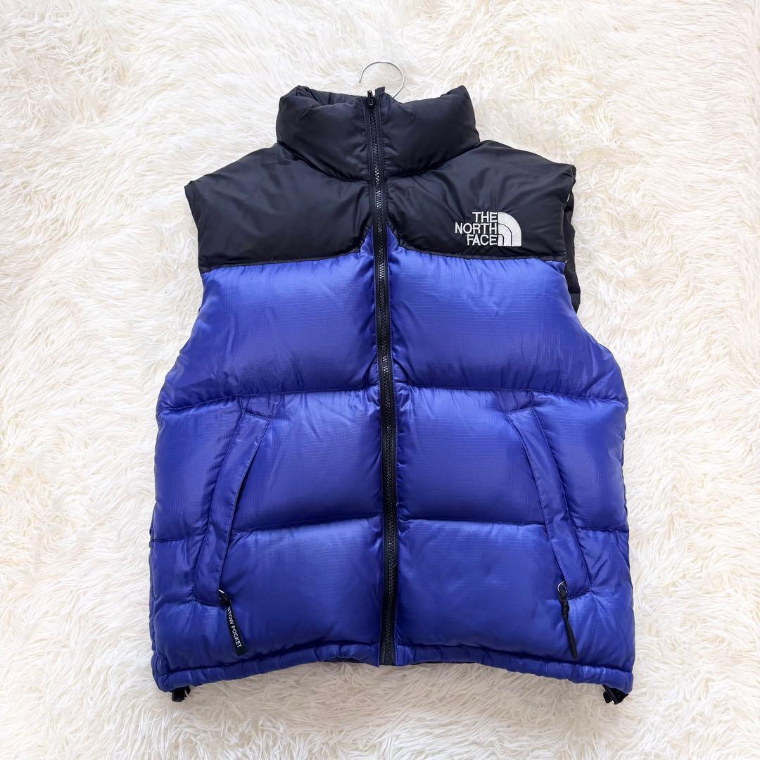 ✨美品✨THE NORTH FACE ヌプシ ダウンベスト S ブルー×ブラック