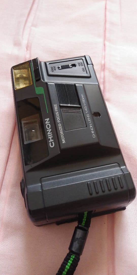 CHINON フィルムカメラ ブラック ケース ストラップ 昭和 レトロ