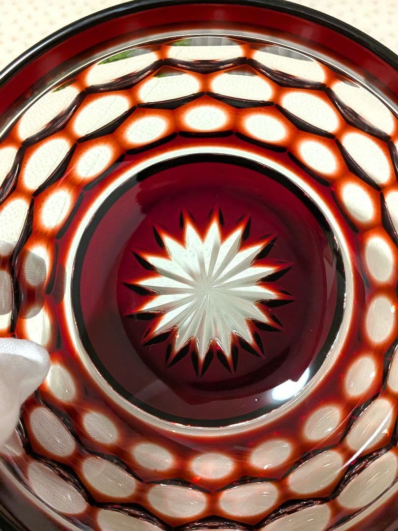 【未使用品】✡カメイガラス×クリスタル•ダルク ✡色被せ切子5脚中1脚無料