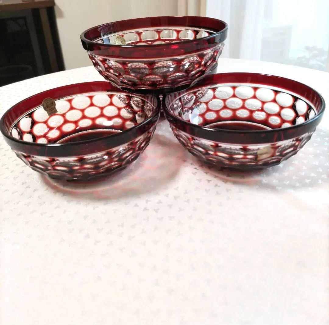 【未使用品】✡カメイガラス×クリスタル•ダルク ✡色被せ切子5脚中1脚無料