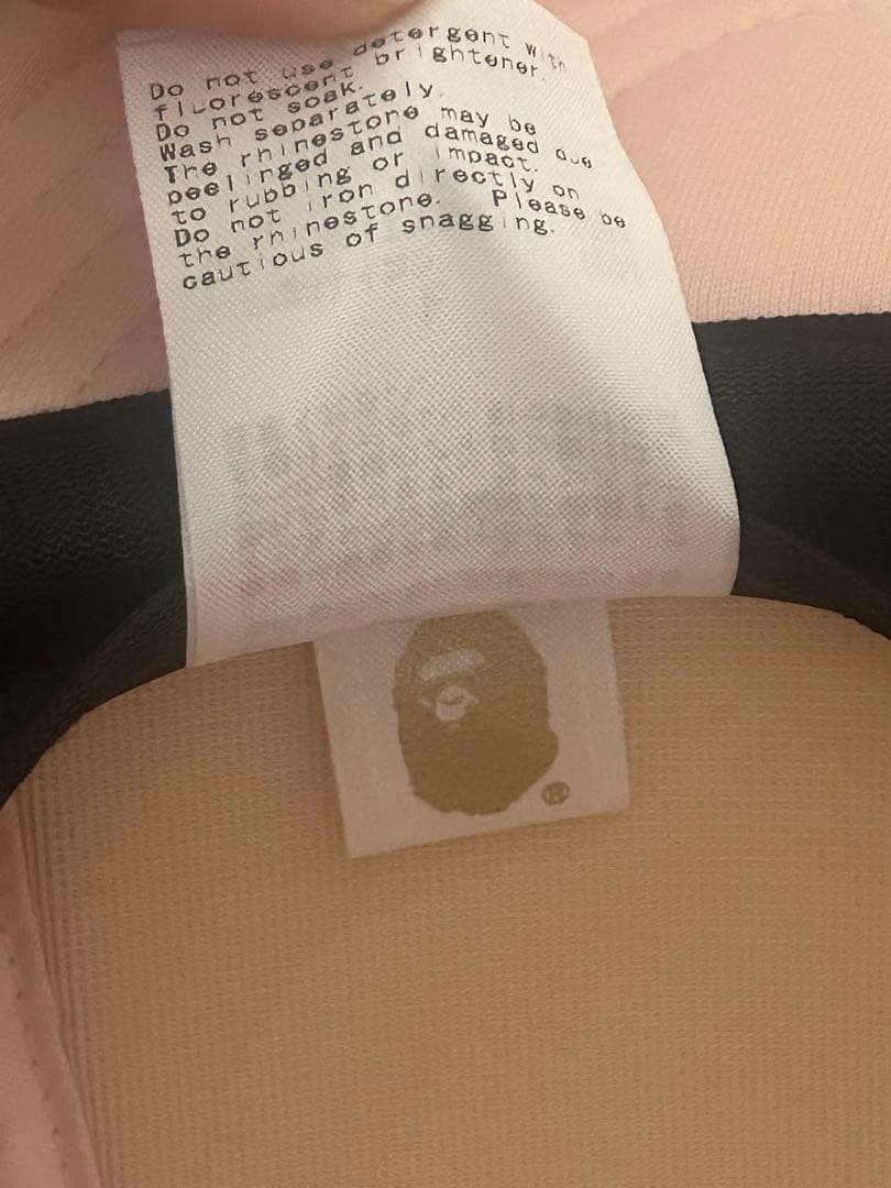 abathingape ラインストーン キャップ ピンク