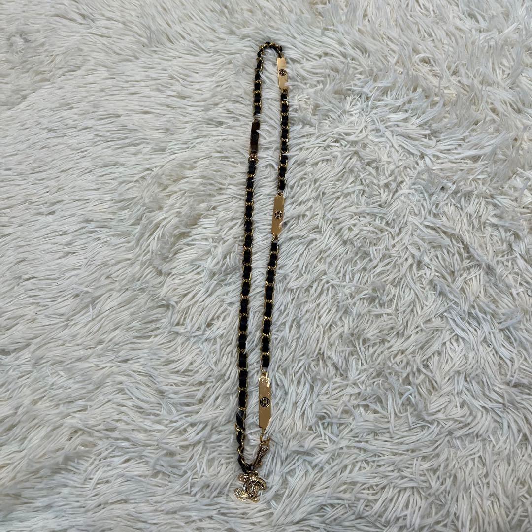 【美品】シャネル チェーンベルト ココマーク ゴールドロゴ 希少 レア