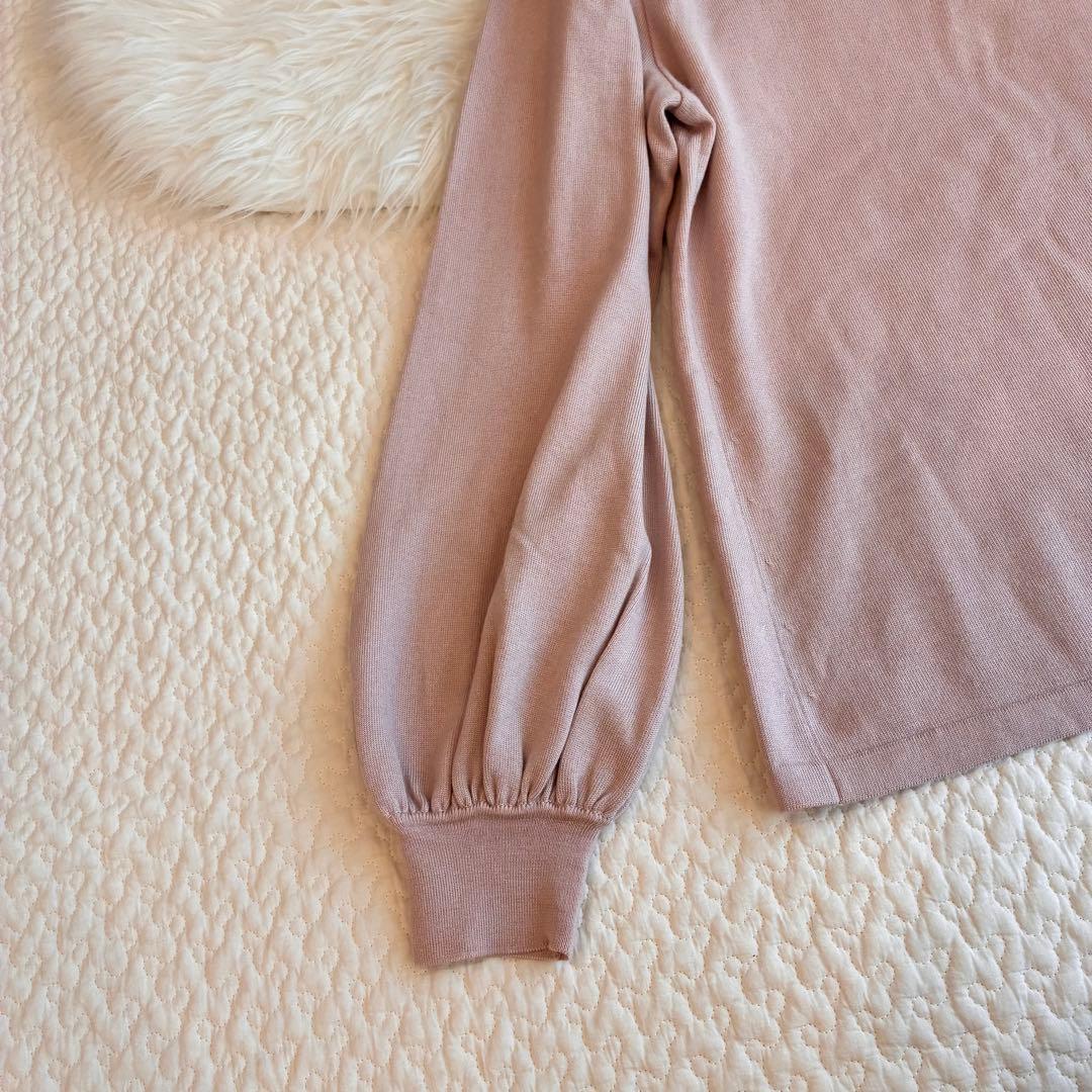 美品♡フォクシー カシミヤシルク クリームパフセーター ピンク　40