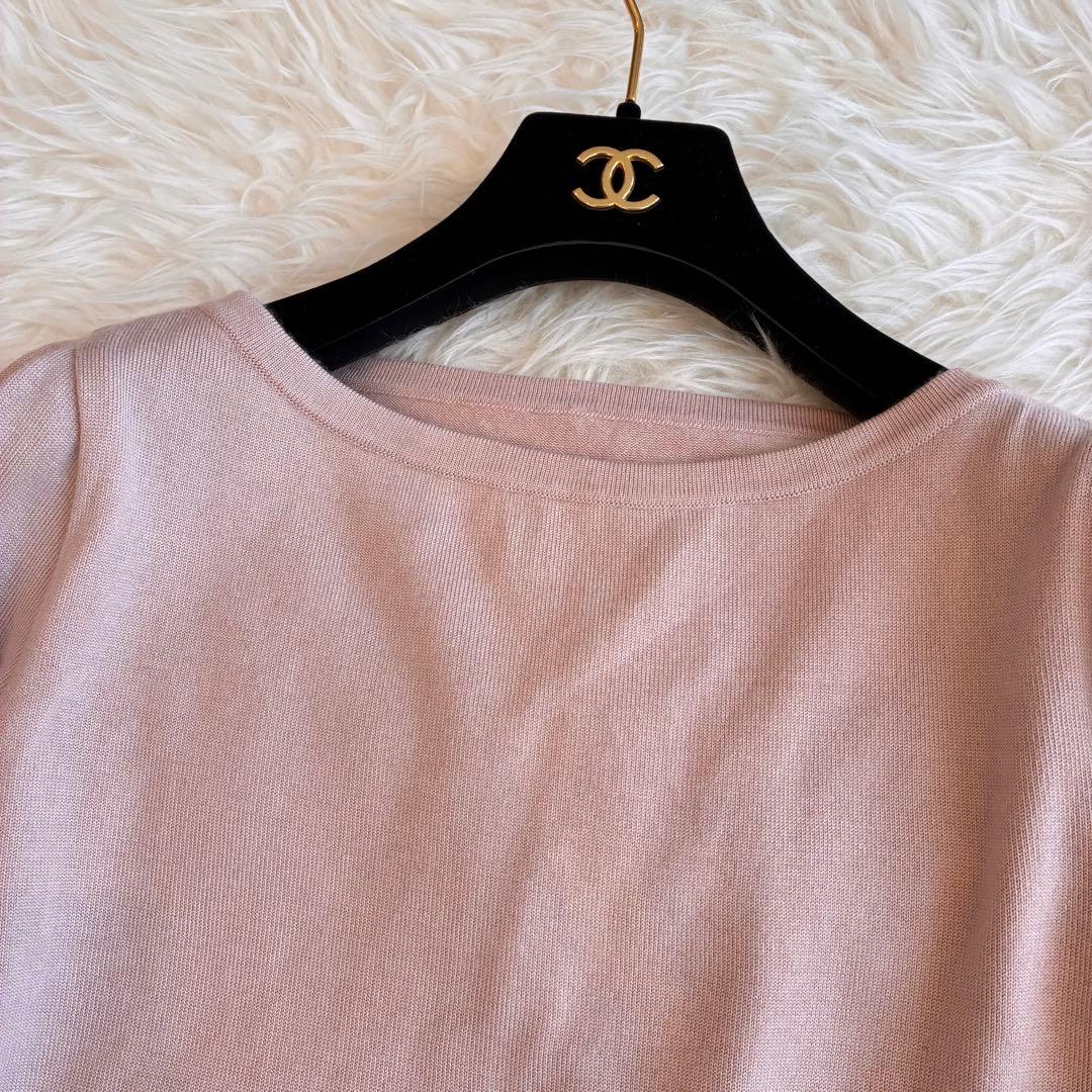 美品♡フォクシー カシミヤシルク クリームパフセーター ピンク　40